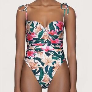 Agua by Agua Bendita Floral One Piece Swimsuit RABANO ROCIO ONE PIECE